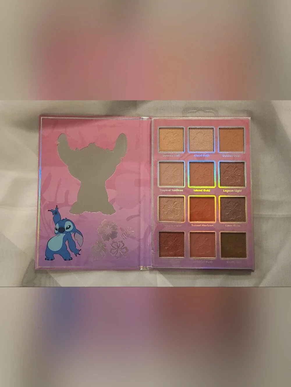 TASTE Beauty, Disney Stitch Pink Tropical Eyeshadow Palette, 12 Shades